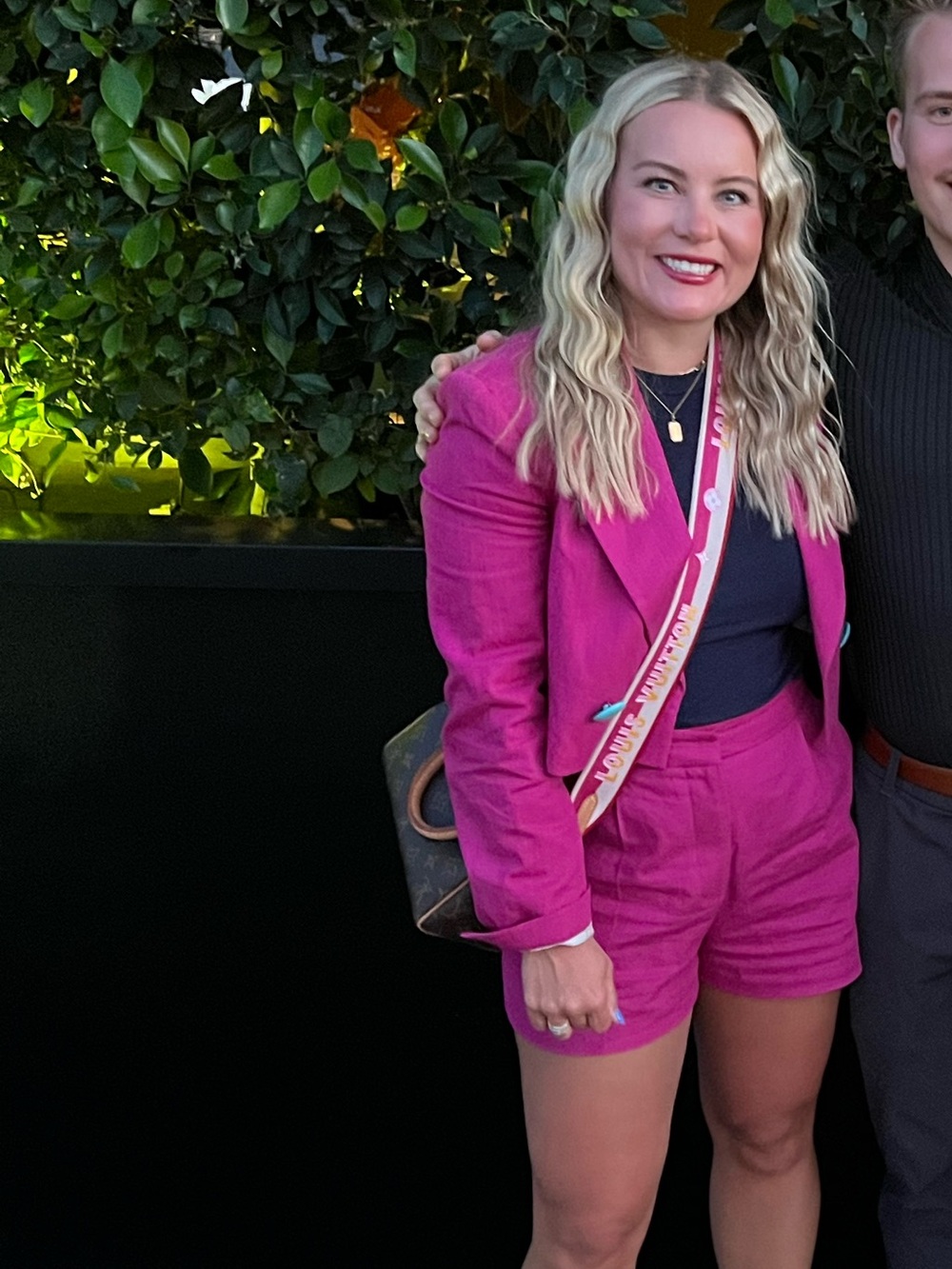 Zara Bold Fuchsia Blazer and Matching Shorts
